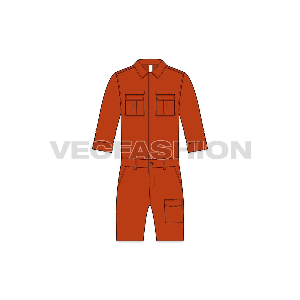 Mens Boiler Suit with Shorts
