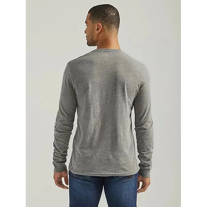 MEN'S WRANGLER LONG SLEEVE DESERT SUNRISE T-SHIRT IN GRAPHITE HEATHER