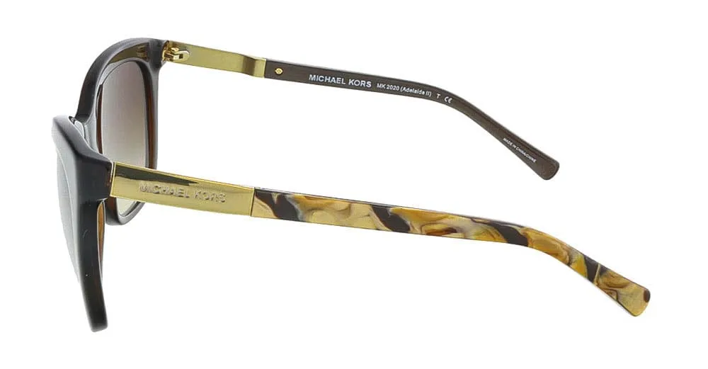 Michael Kors MK2020 ADELAIDE II 311613 Dark Brown Rectangle Sunglasses