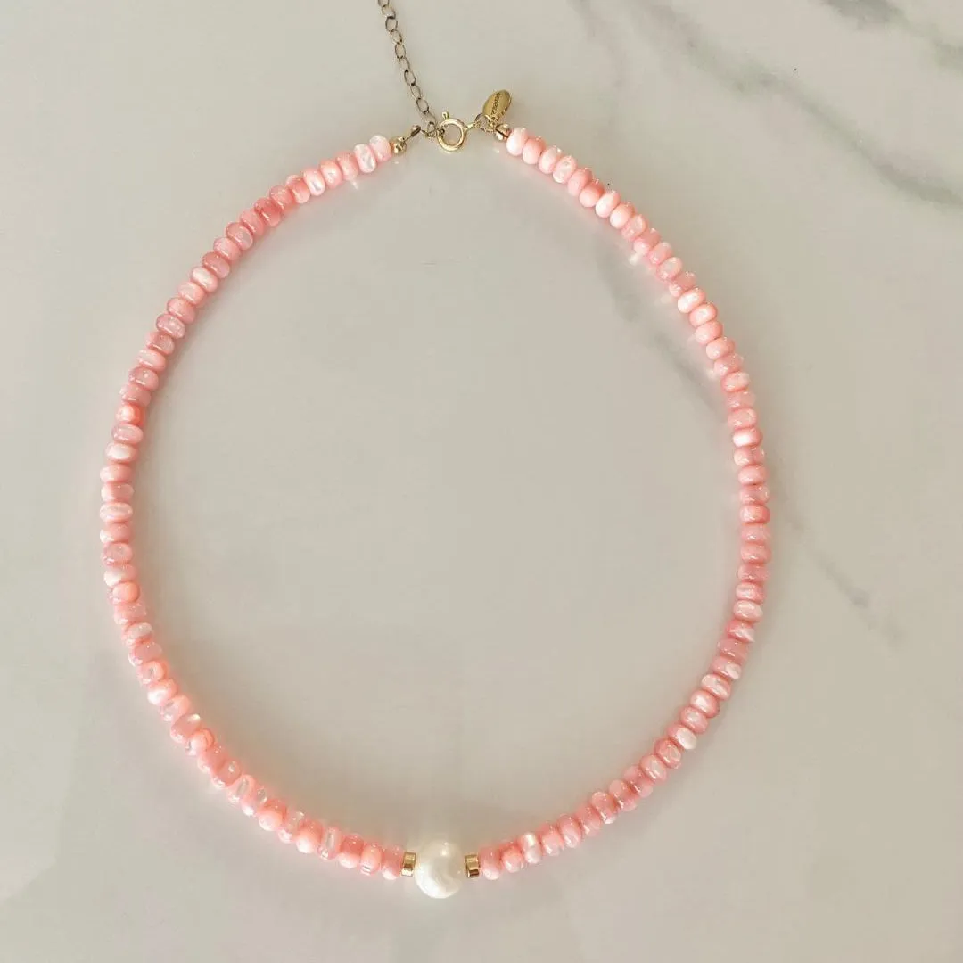 Mother of Pearl Necklace - Pinkie