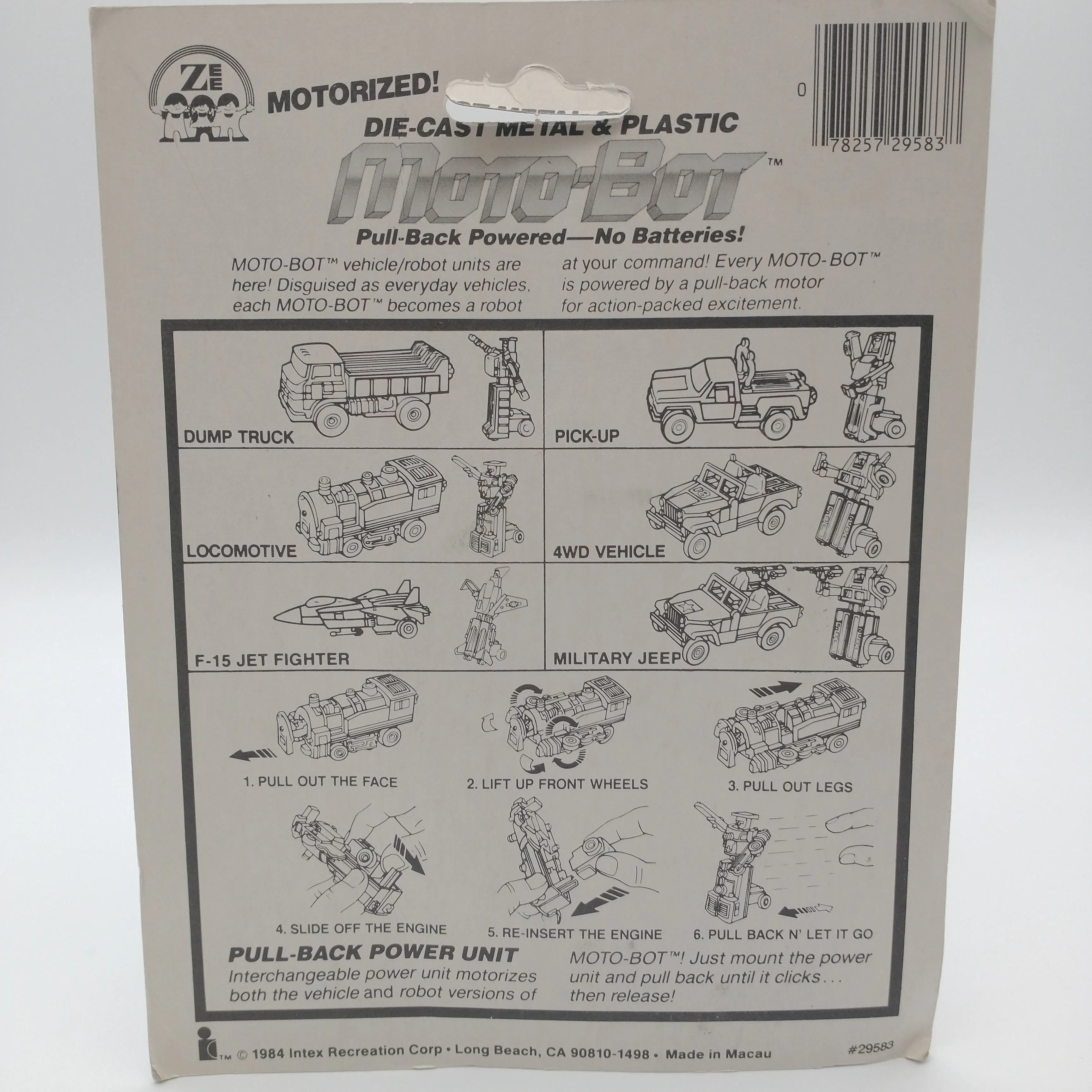 Moto-Bot Locomotive Transformers KO Intex Recreation 1984