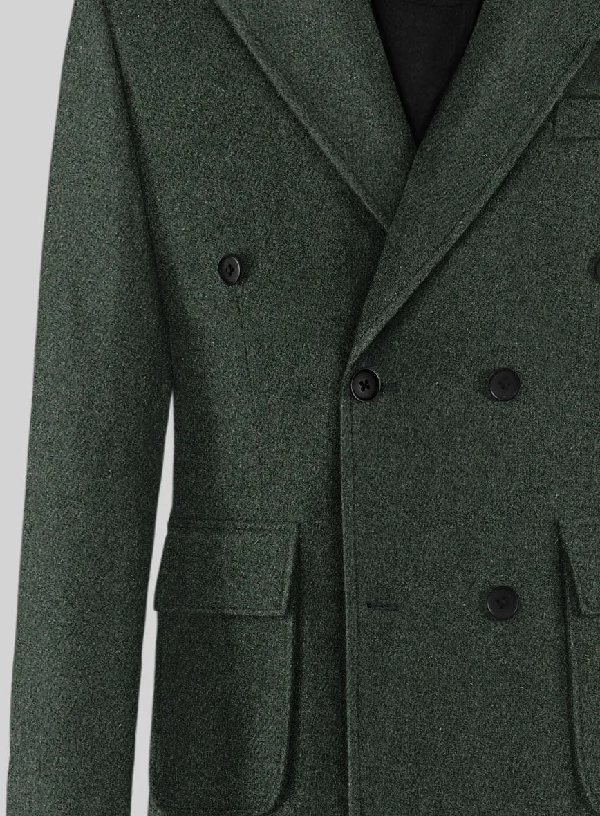 Musto Green Heavy Tweed Overcoat