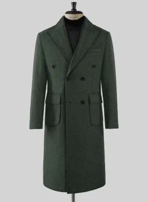 Musto Green Heavy Tweed Overcoat
