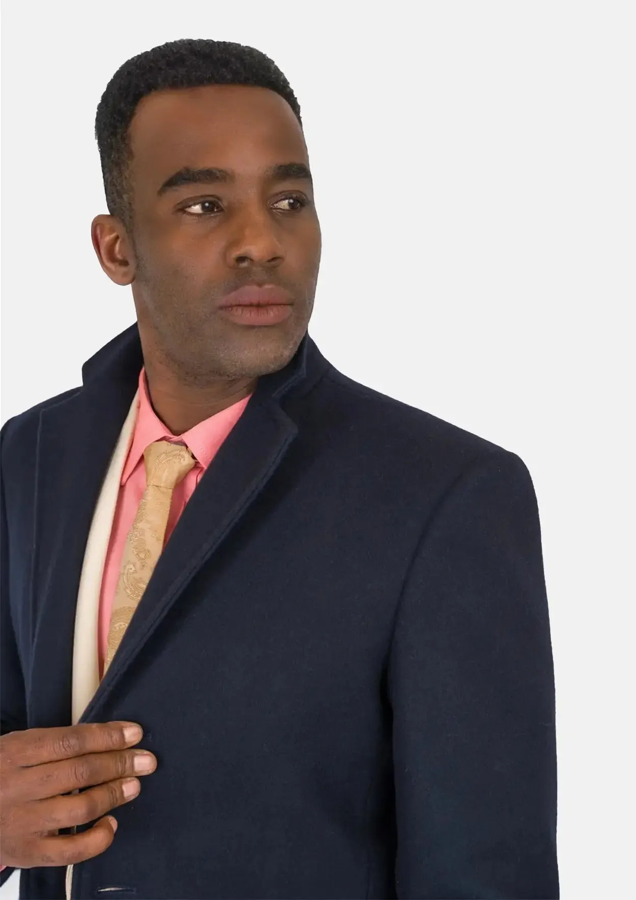 Navy Wool Classic Overcoat
