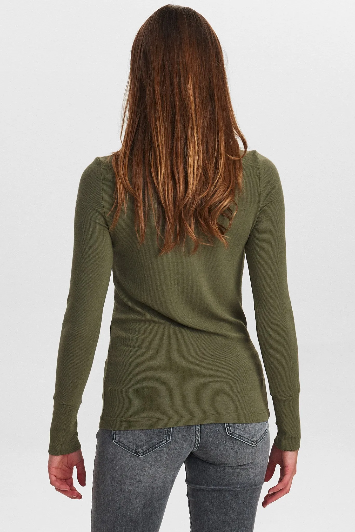 NUBOWIE ROLLNECK RIB - NOOS - Deep Lichen Green