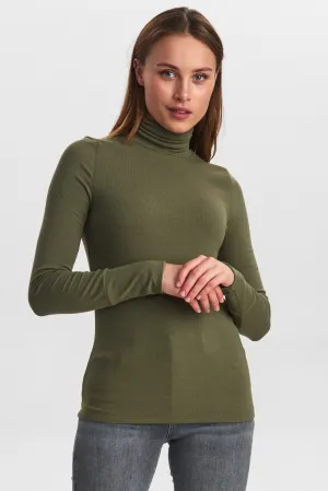 NUBOWIE ROLLNECK RIB - NOOS - Deep Lichen Green