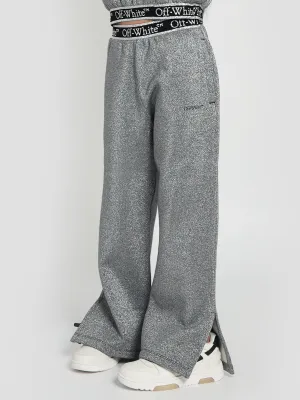 Off-White Girls Bookish Logo Band Joggers in Grey