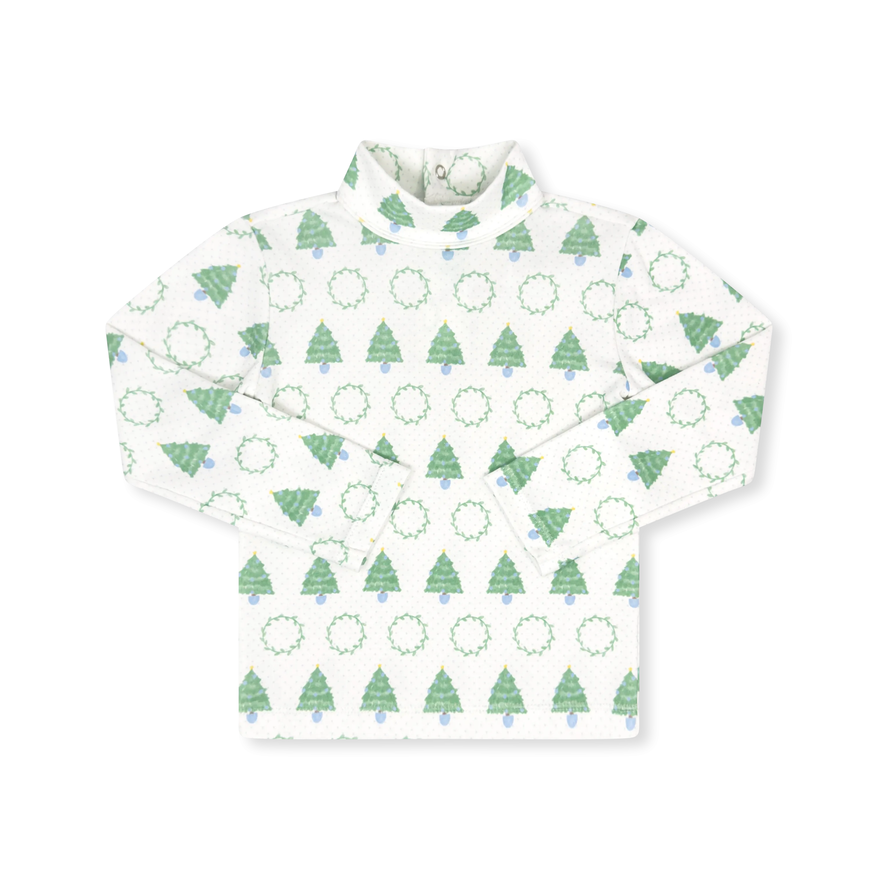 Oh Christmas Blue Tree Tiny Tot Turtleneck