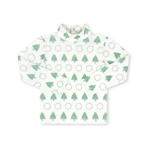 Oh Christmas Blue Tree Tiny Tot Turtleneck