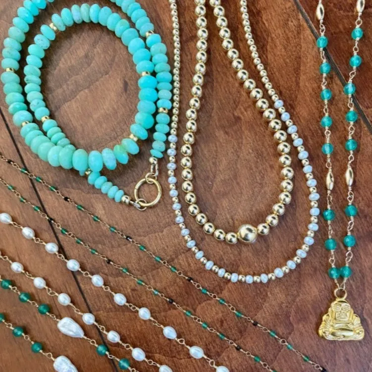 Onyx Necklace with Buddha