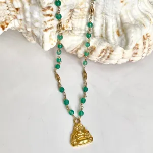 Onyx Necklace with Buddha