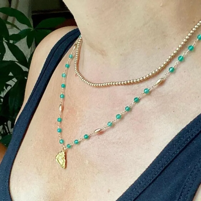 Onyx Necklace with Buddha