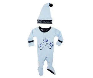 Organic Overall & Cap Set - Navy Little Miracle