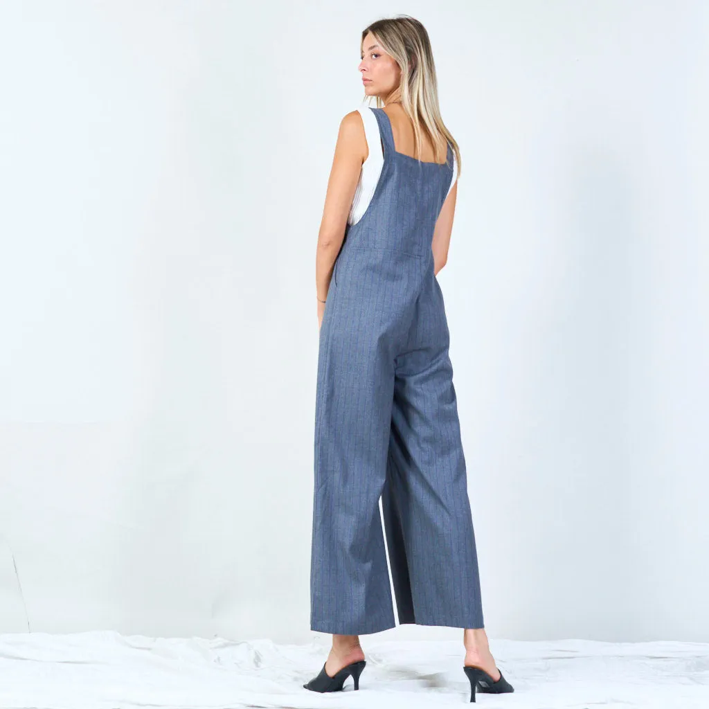 Pinstripe overall jumpsuit wholesale