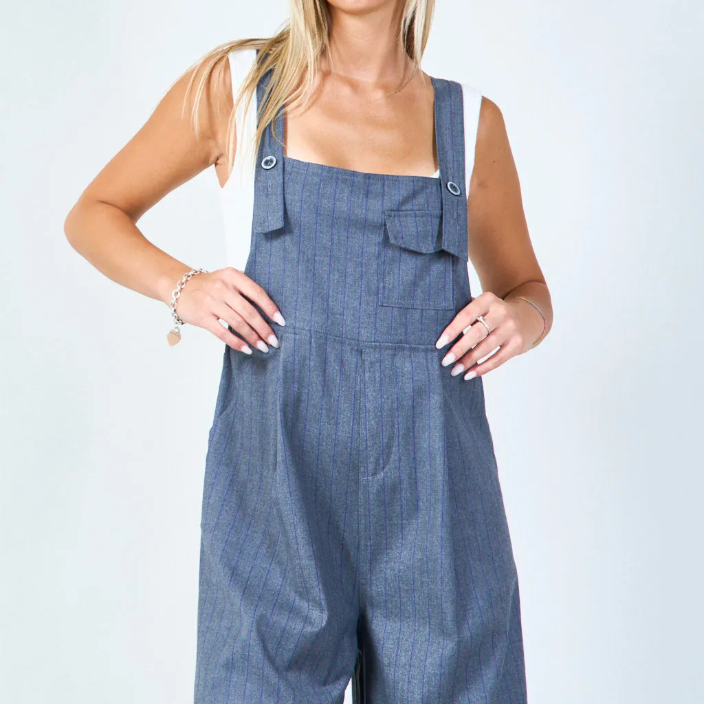 Pinstripe overall jumpsuit wholesale