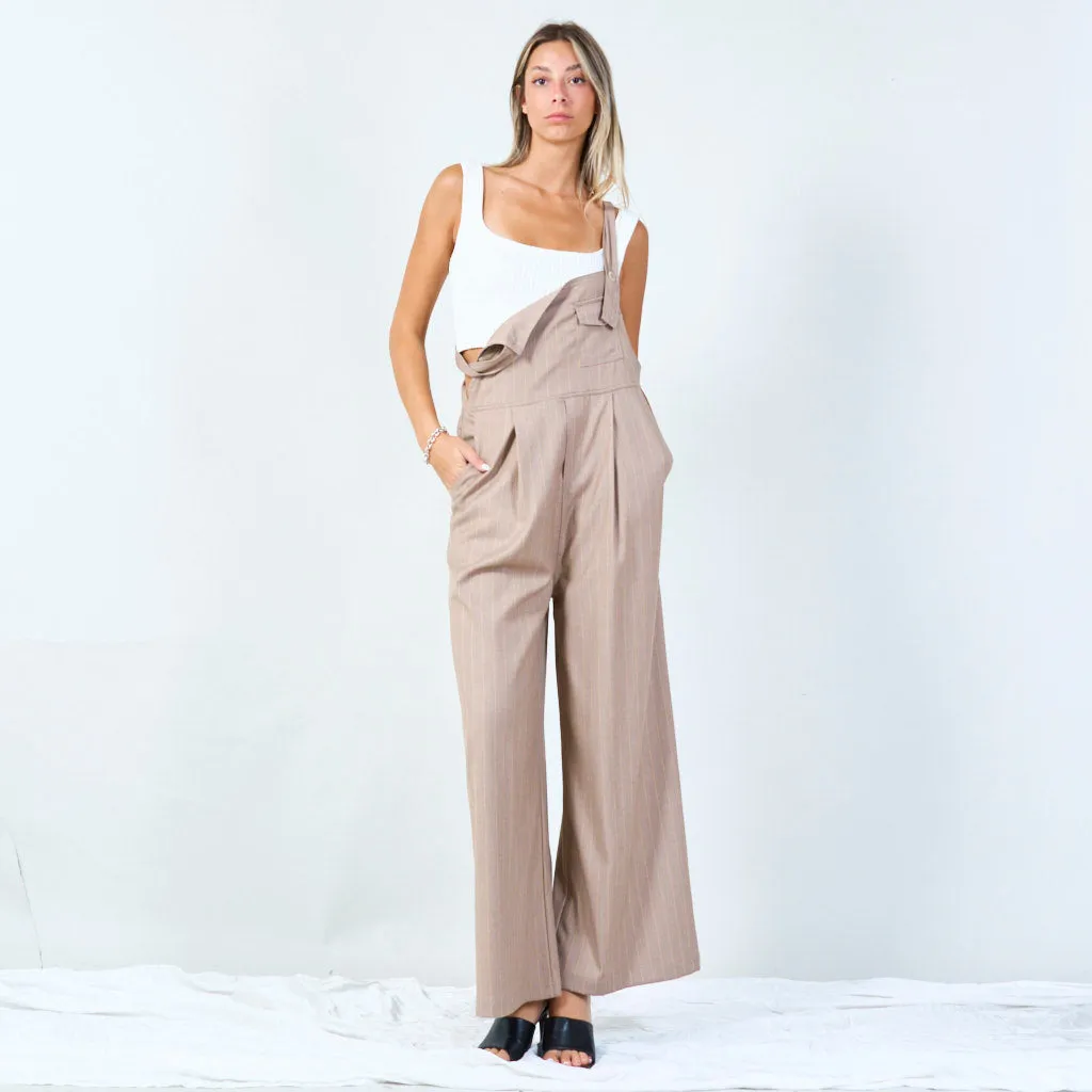 Pinstripe overall jumpsuit wholesale