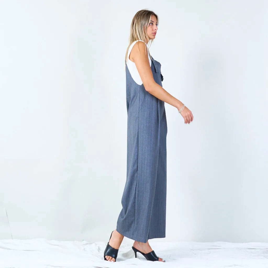 Pinstripe overall jumpsuit wholesale