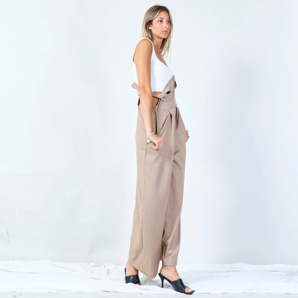 Pinstripe overall jumpsuit wholesale