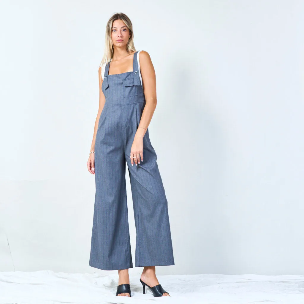 Pinstripe overall jumpsuit wholesale