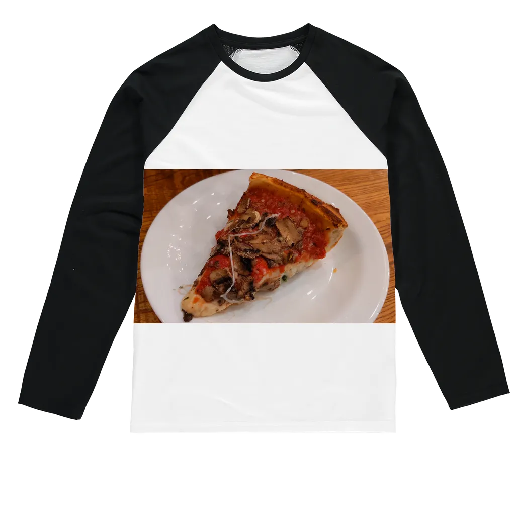 PizzaonPlate Sublimation Baseball Long Sleeve T-Shirt
