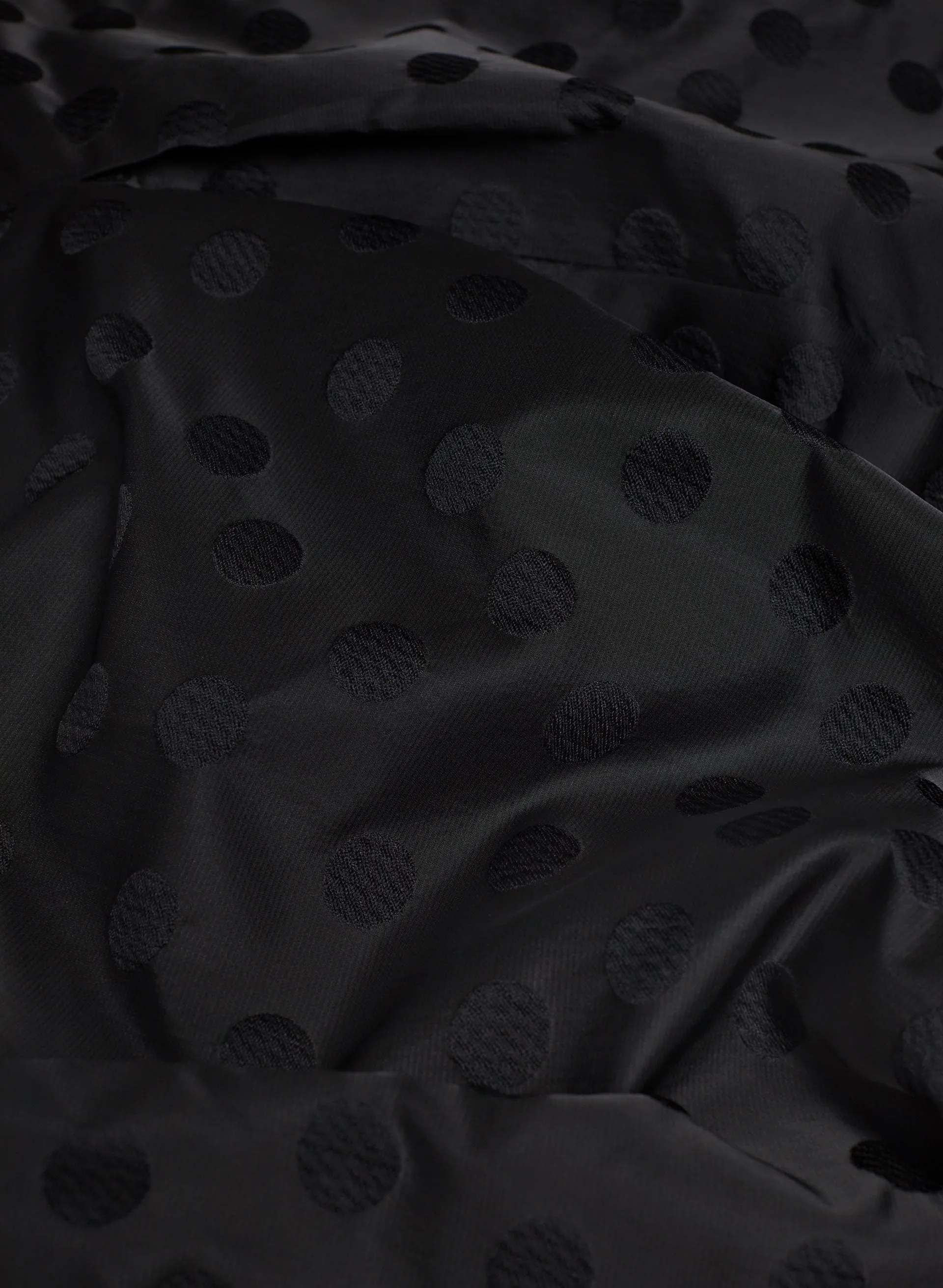 Polka Dot Motif Jacquard Skirt