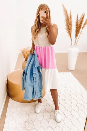 Presley Midi Dress Pink