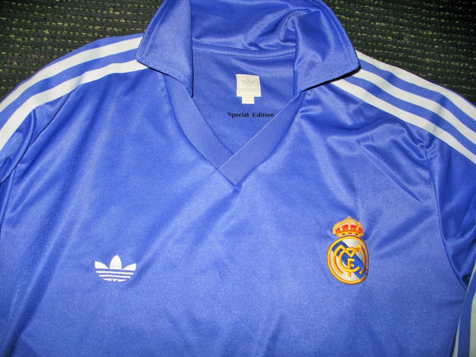 Real Madrid Adidas Originals Retro Purple Jersey Camiseta Shirt Maglia L