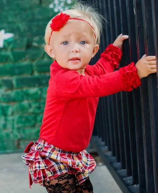 Red Ruffle Shirt ( RUFFLE BUTTS !!)