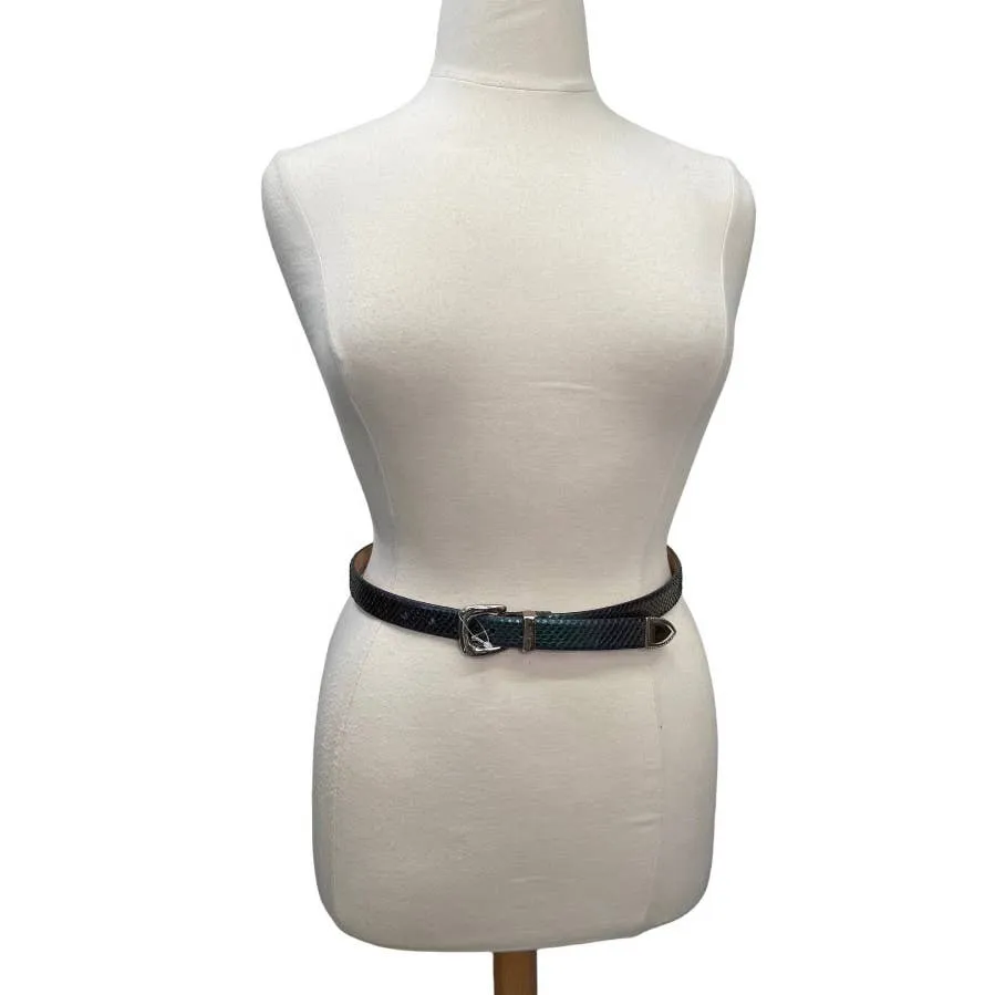 Roberto Cavalli Iridescent Snakeskin Belt Made in Italy 48/90
