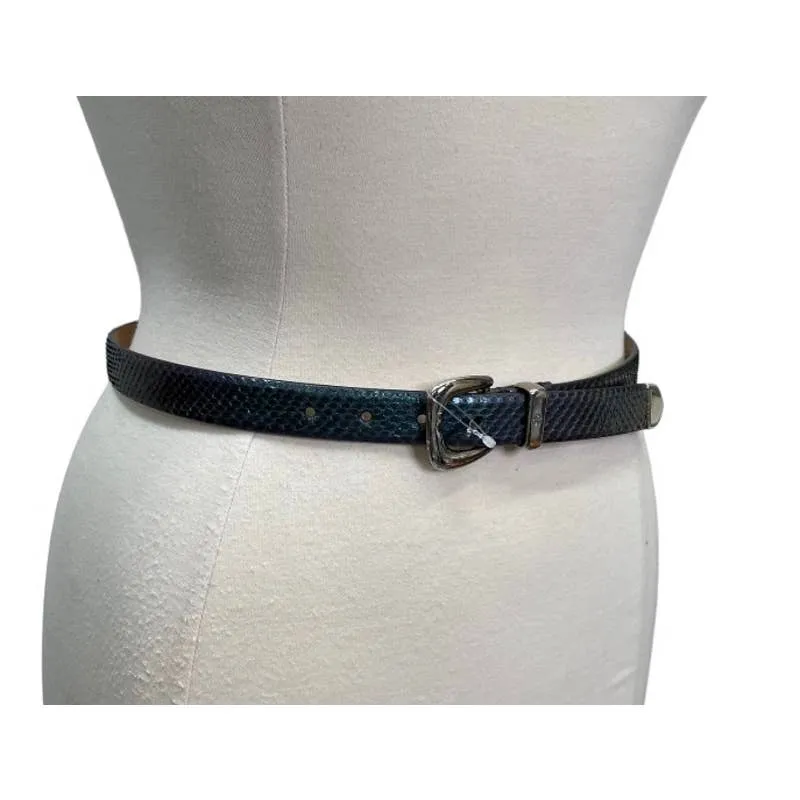 Roberto Cavalli Iridescent Snakeskin Belt Made in Italy 48/90