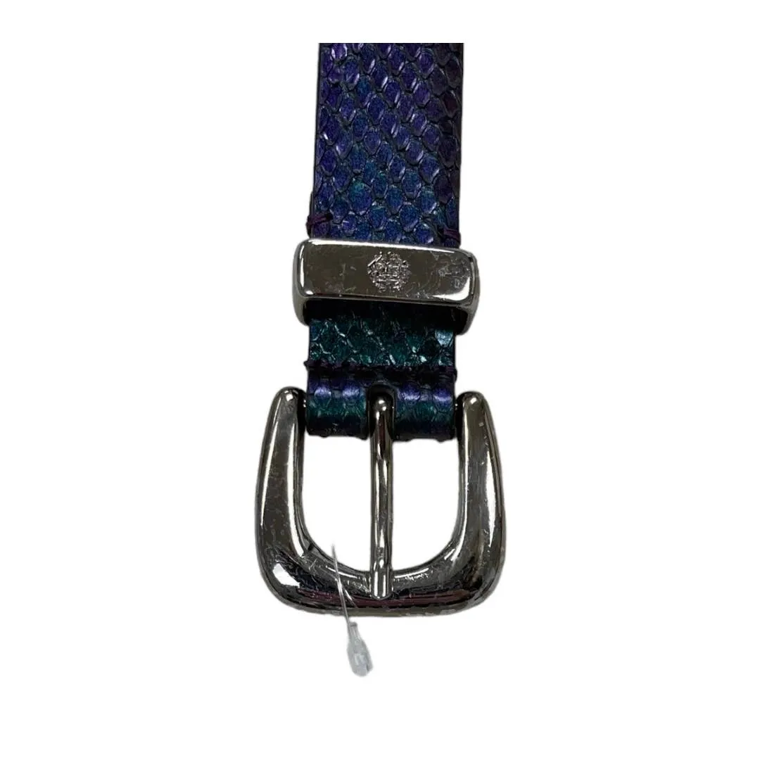 Roberto Cavalli Iridescent Snakeskin Belt Made in Italy 48/90