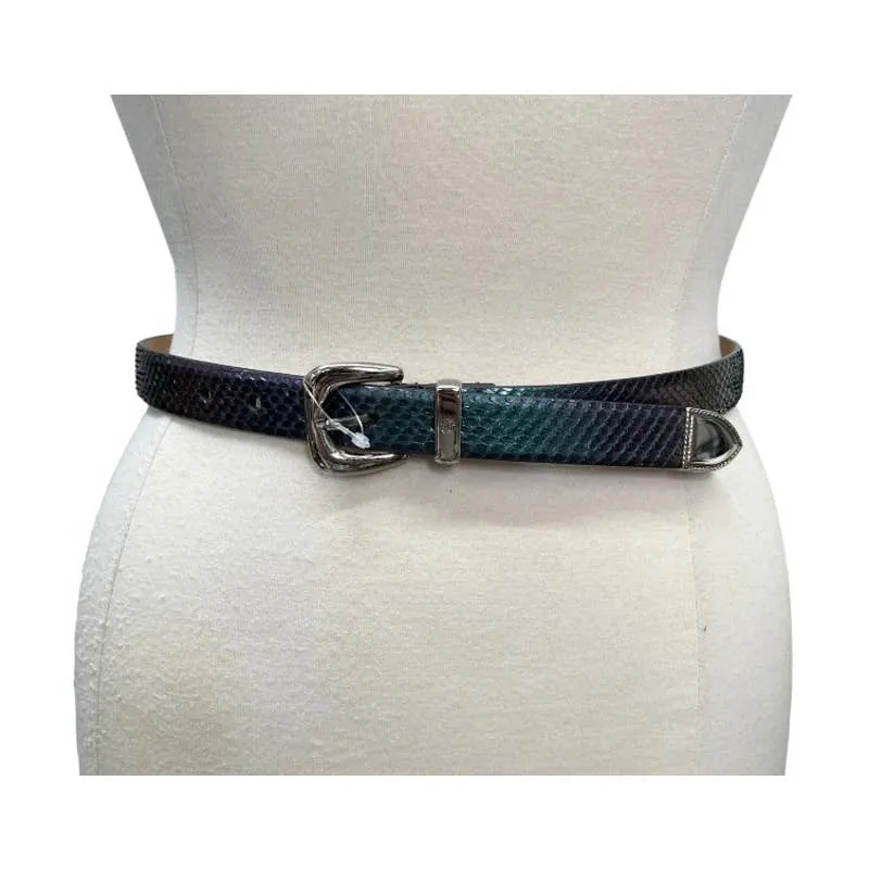 Roberto Cavalli Iridescent Snakeskin Belt Made in Italy 48/90
