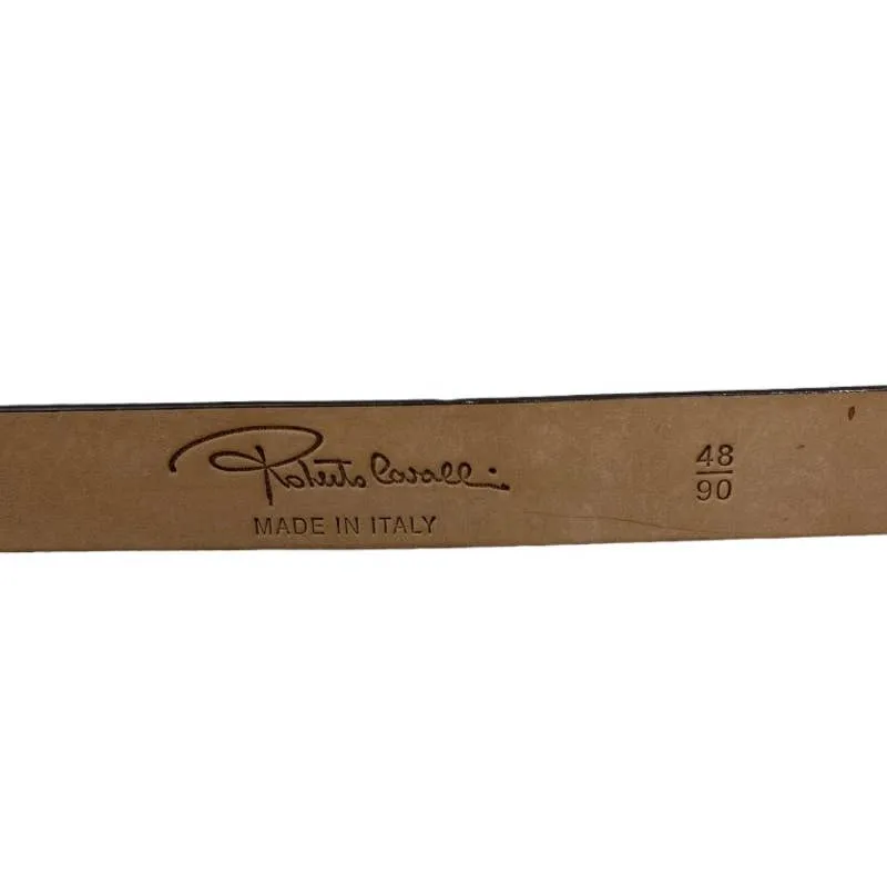 Roberto Cavalli Iridescent Snakeskin Belt Made in Italy 48/90