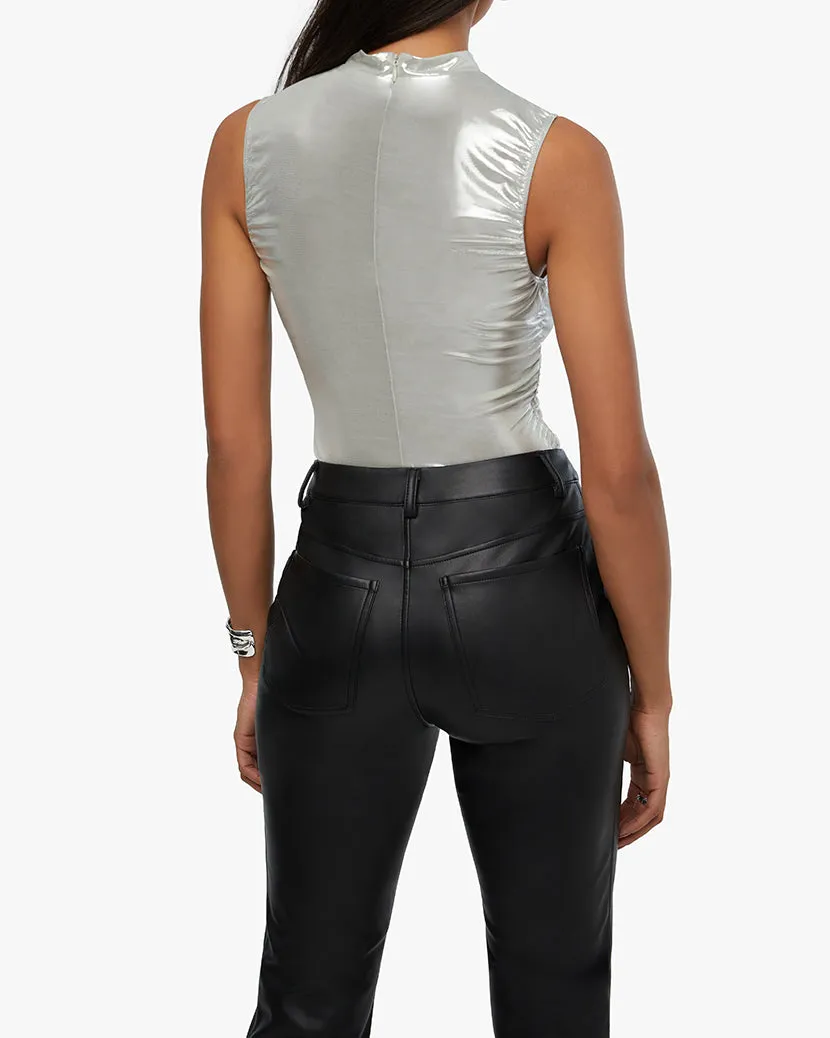 Ruched Turtleneck Top