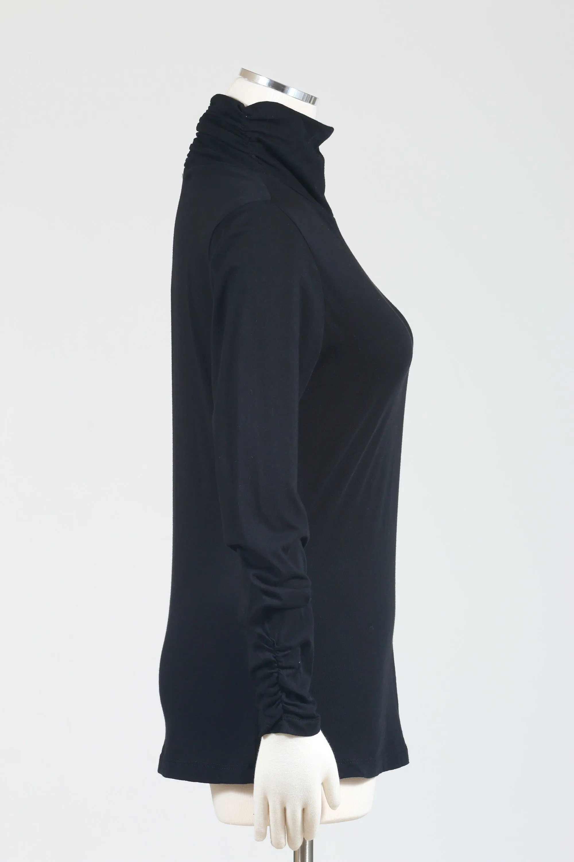 Ruched Turtleneck