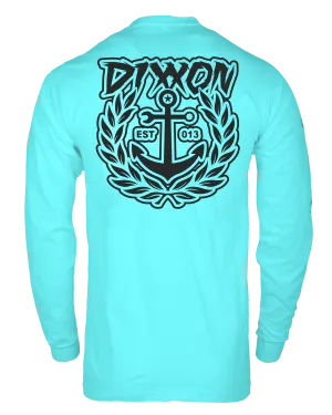 Salty Crest UV Long Sleeve T-Shirt - Aqua