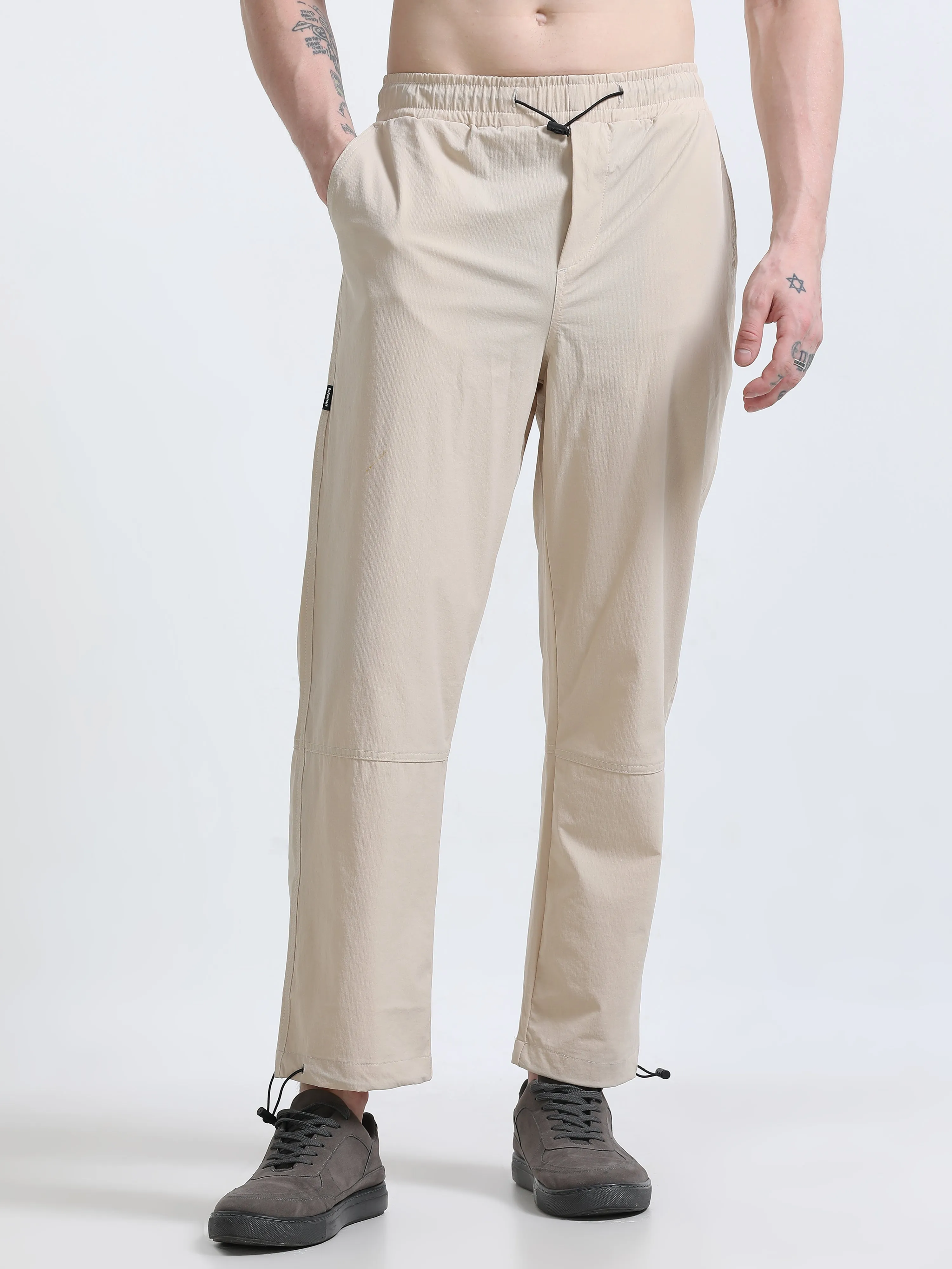 Shade -  Plain Joggers - Light Cream