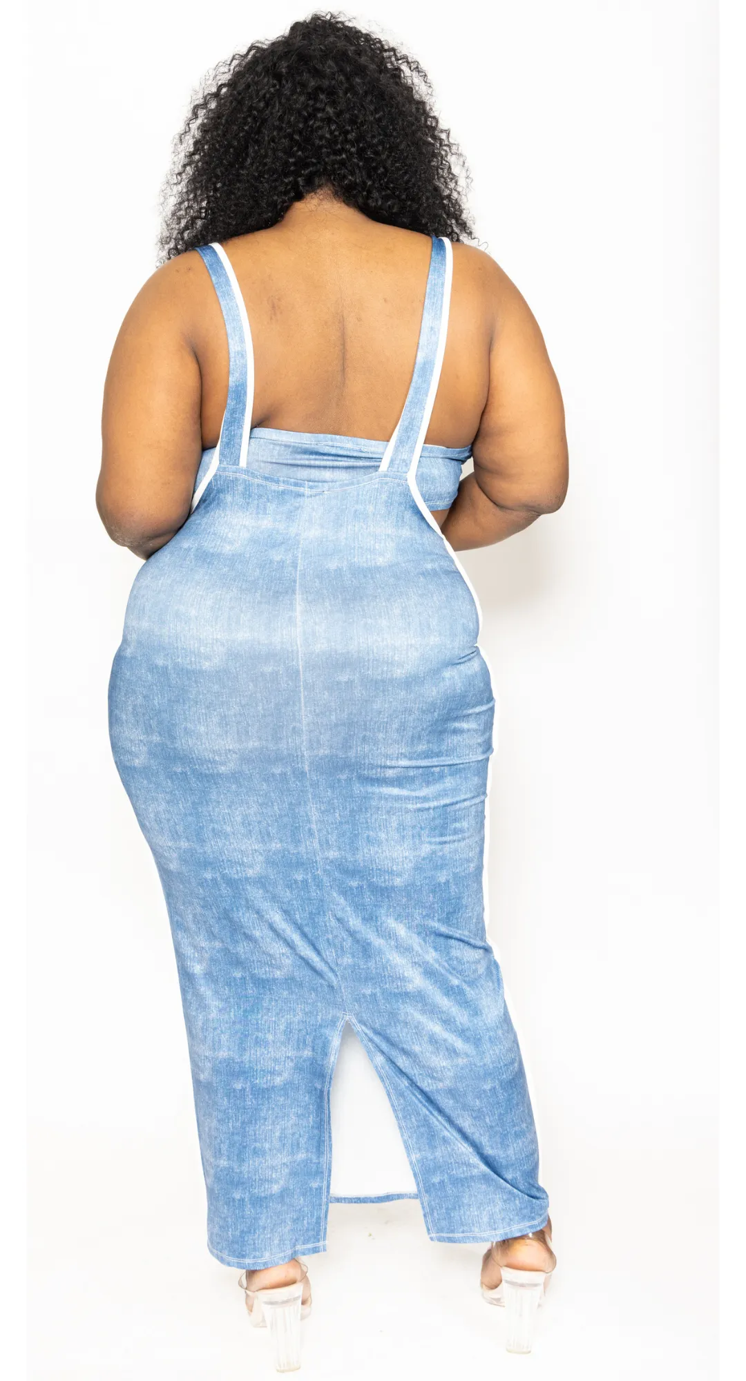 Showing Out Blue Overall Dress