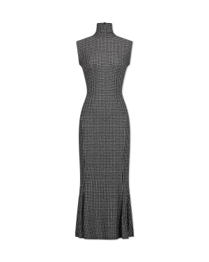 Sleeveless Turtle Fishtail To Midcalf Dress