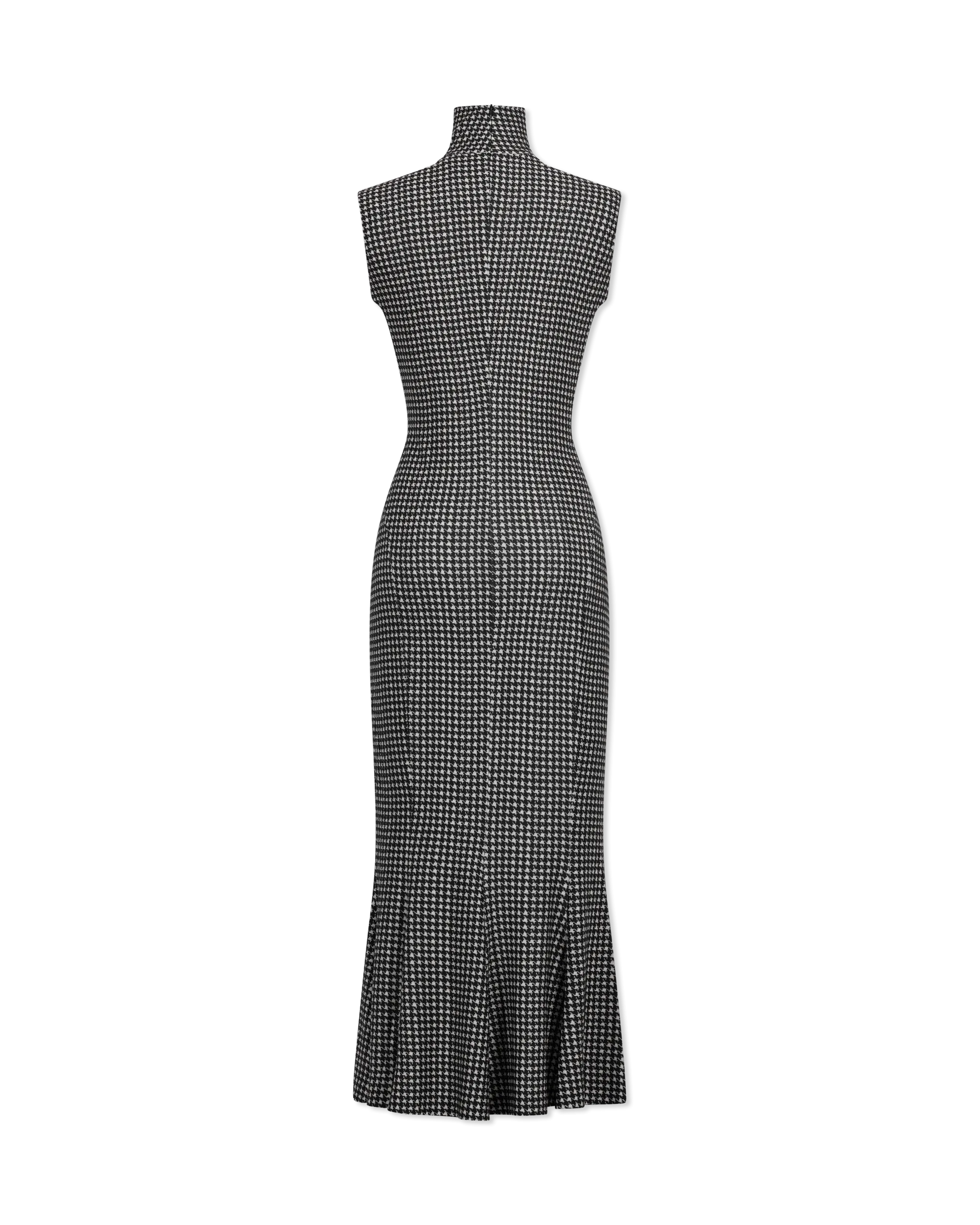 Sleeveless Turtle Fishtail To Midcalf Dress