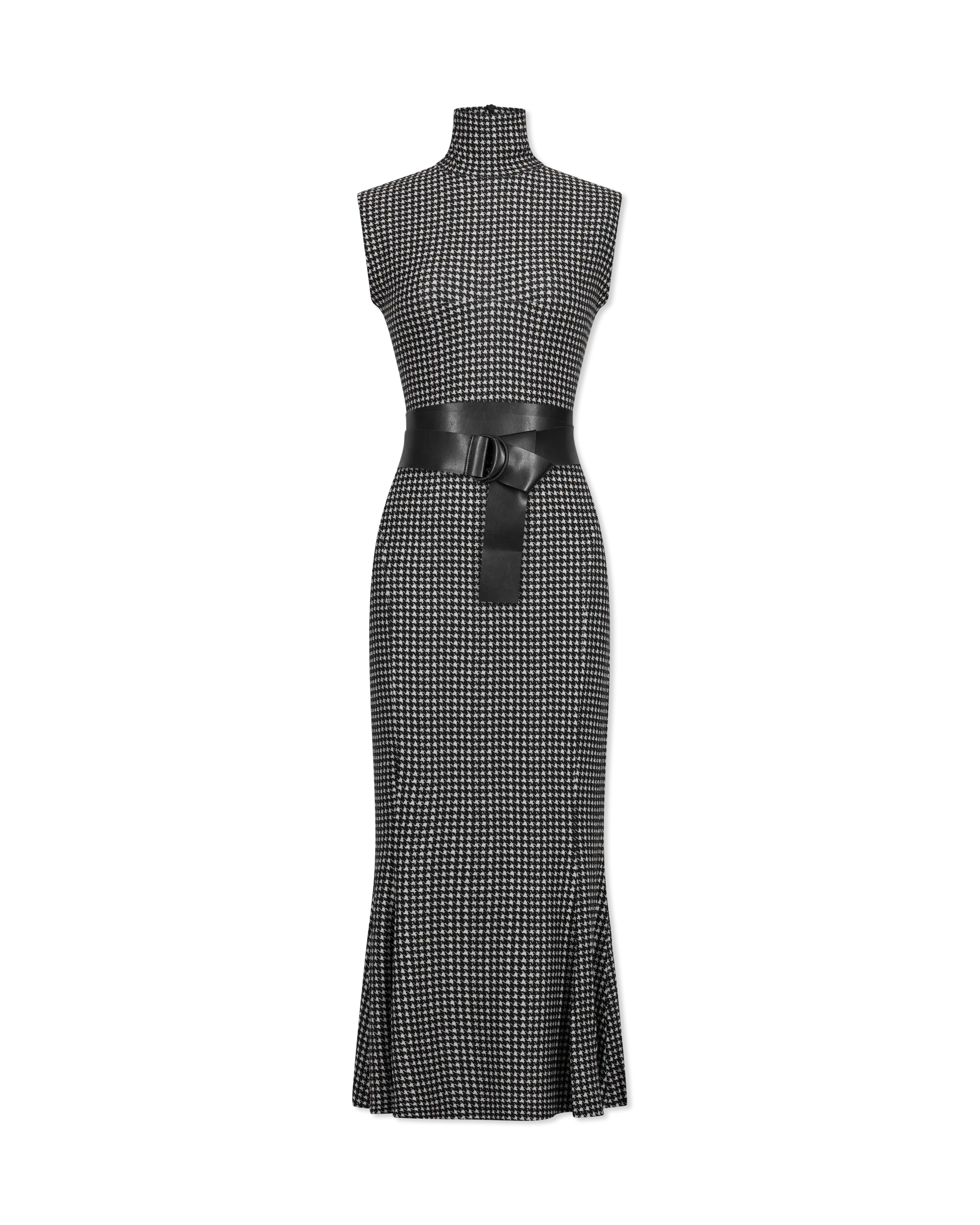Sleeveless Turtle Fishtail To Midcalf Dress