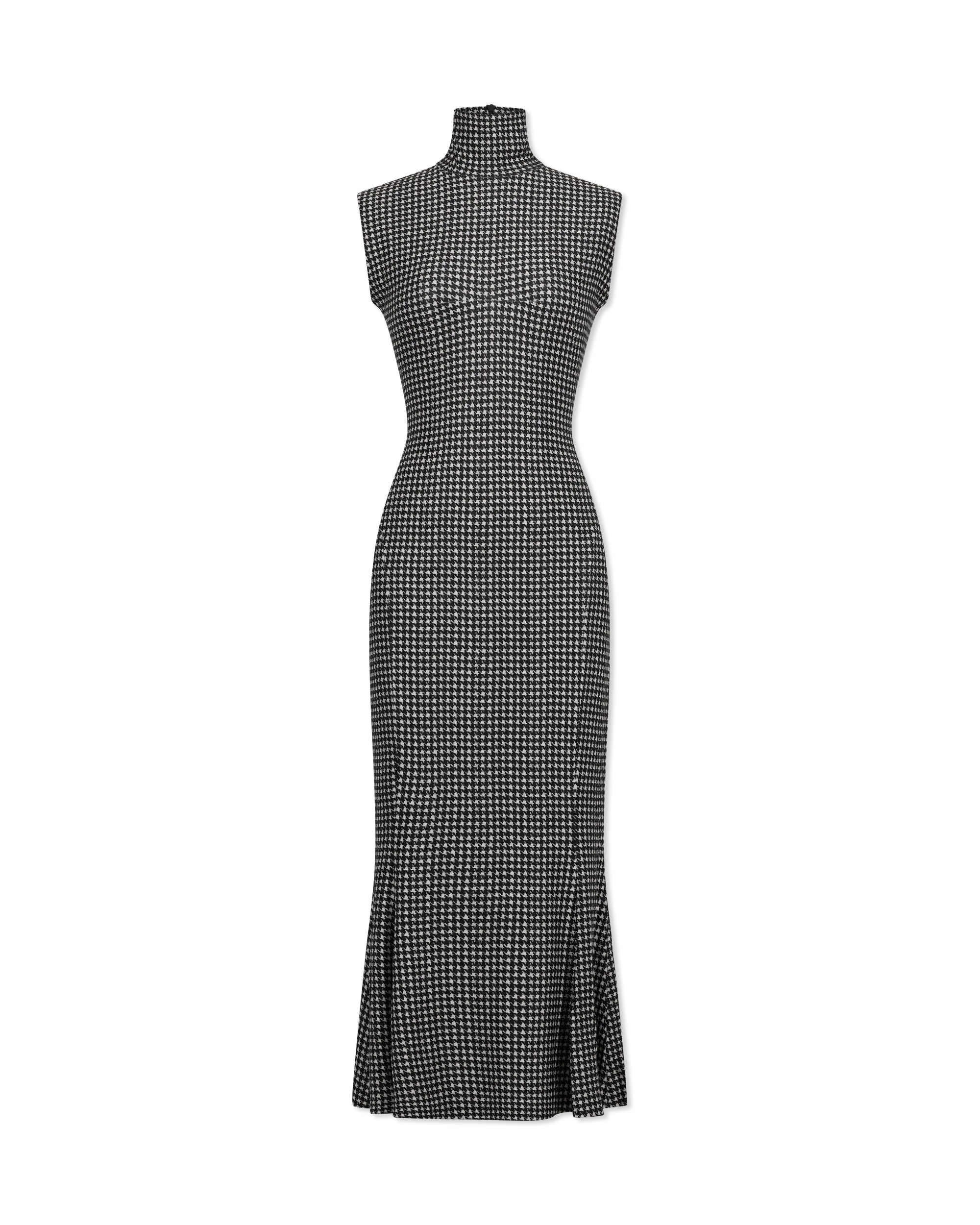 Sleeveless Turtle Fishtail To Midcalf Dress