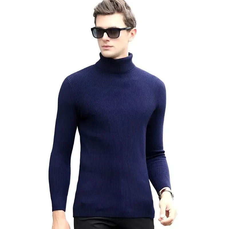 Solid Color Long Sleeve Turtleneck