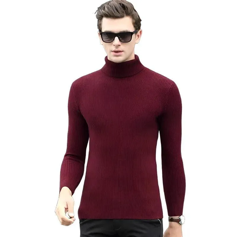 Solid Color Long Sleeve Turtleneck
