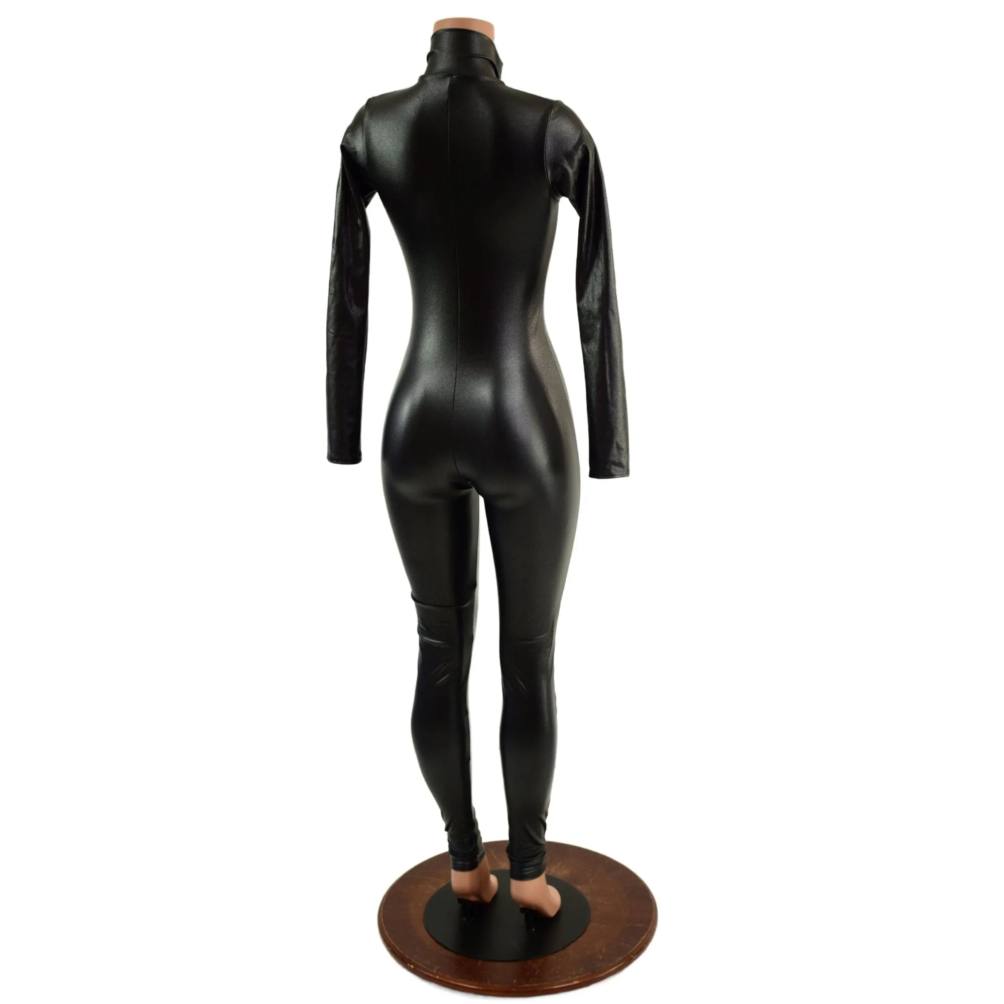 Stingray PU Coated Spandex Catsuit with Front Zipper