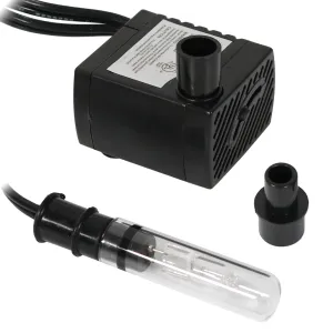 Sunnydaze Electric Water Fountain Pump with Finger Light - 12 Watt