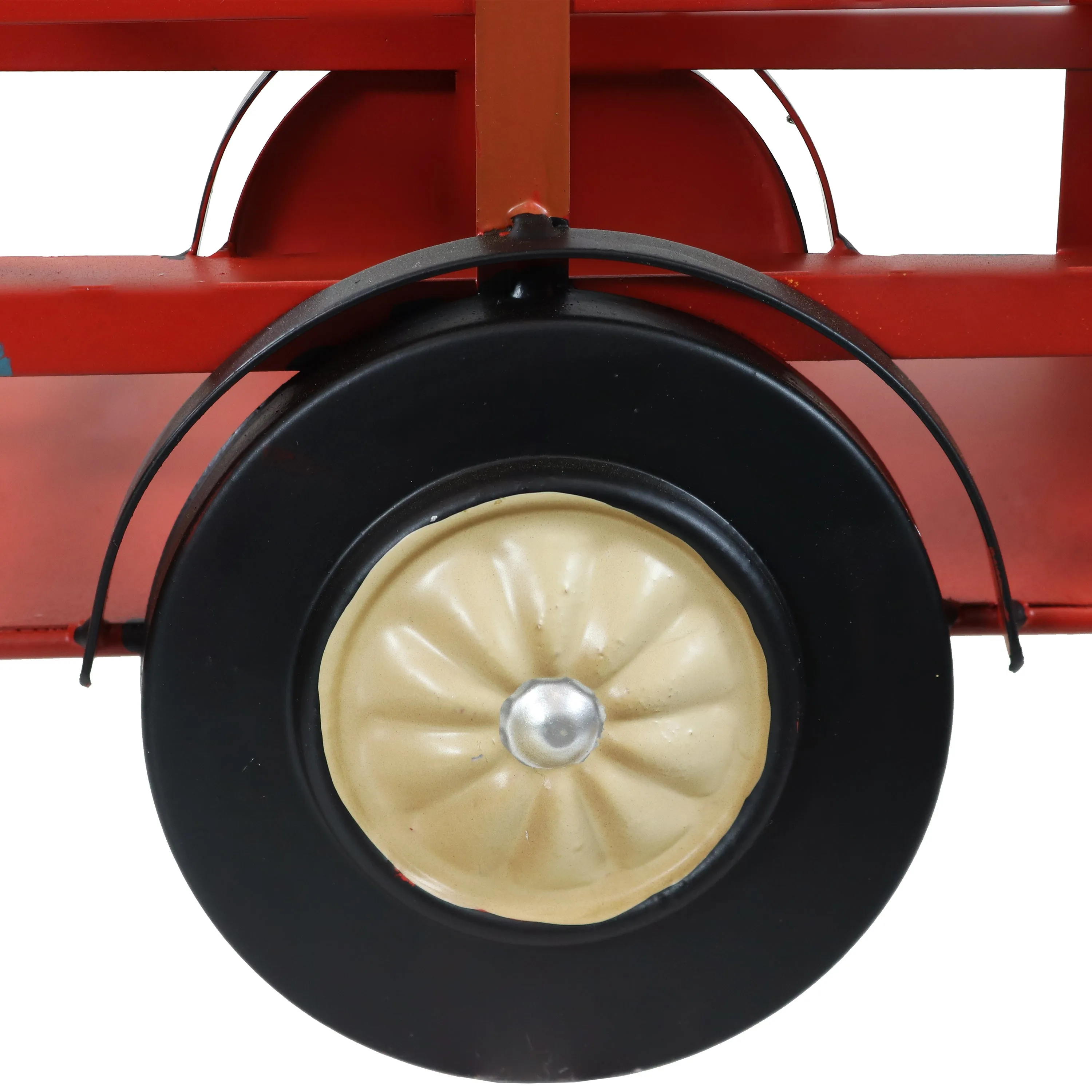 Sunnydaze Rustic Red Truck Metal Wine Rack