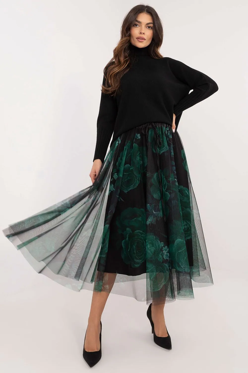 TEEK - Sheet Print Mixed Tulle Skirt