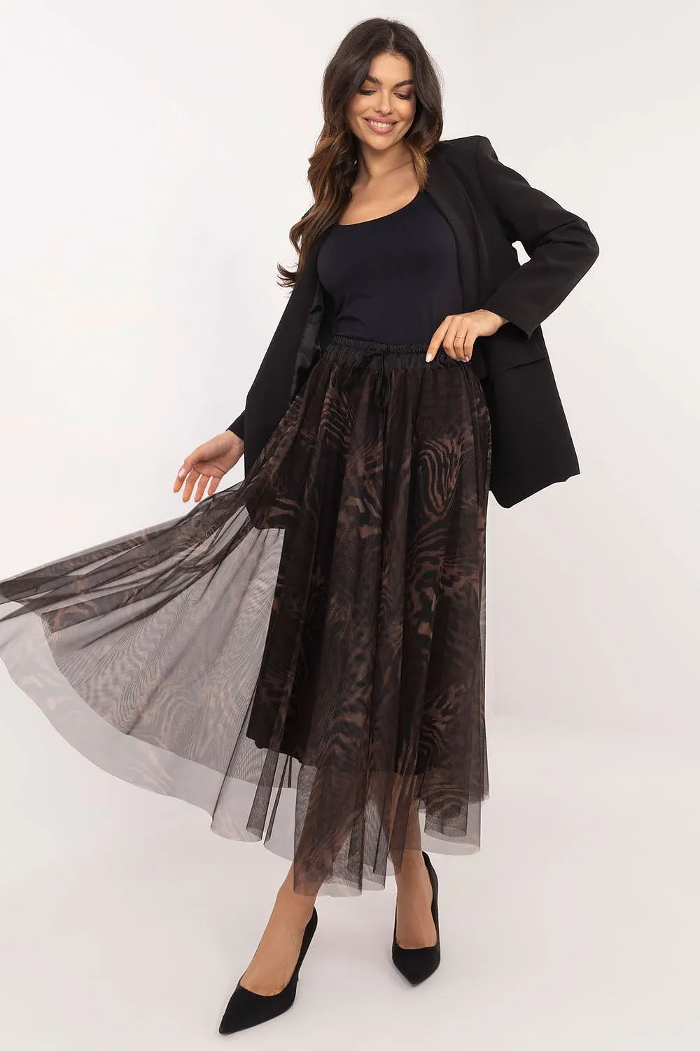 TEEK - Sheet Print Mixed Tulle Skirt