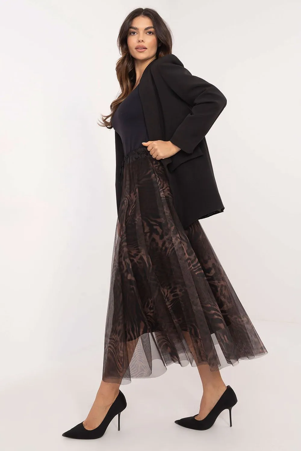 TEEK - Sheet Print Mixed Tulle Skirt